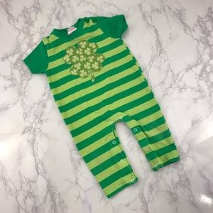 Ricrac and Ruffles St Patricks Day Romper 12M BOY